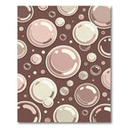 Abstract Brown Floating Bubbles Sphere Art Rug