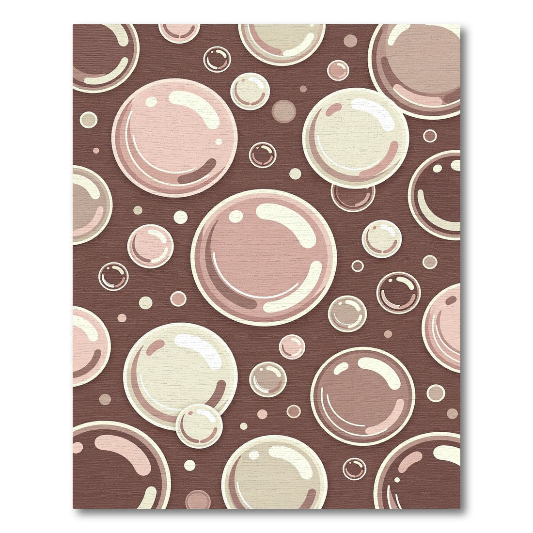 Abstract Brown Floating Bubbles Sphere Art Rug