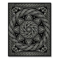 Antique Silver Intricate Mandala Border Rug