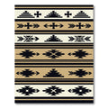Black Beige Southwestern Geometric Arrows Rug
