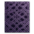 Plum Interlocking Geometric Weave Rug