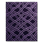 Plum Interlocking Geometric Weave Rug
