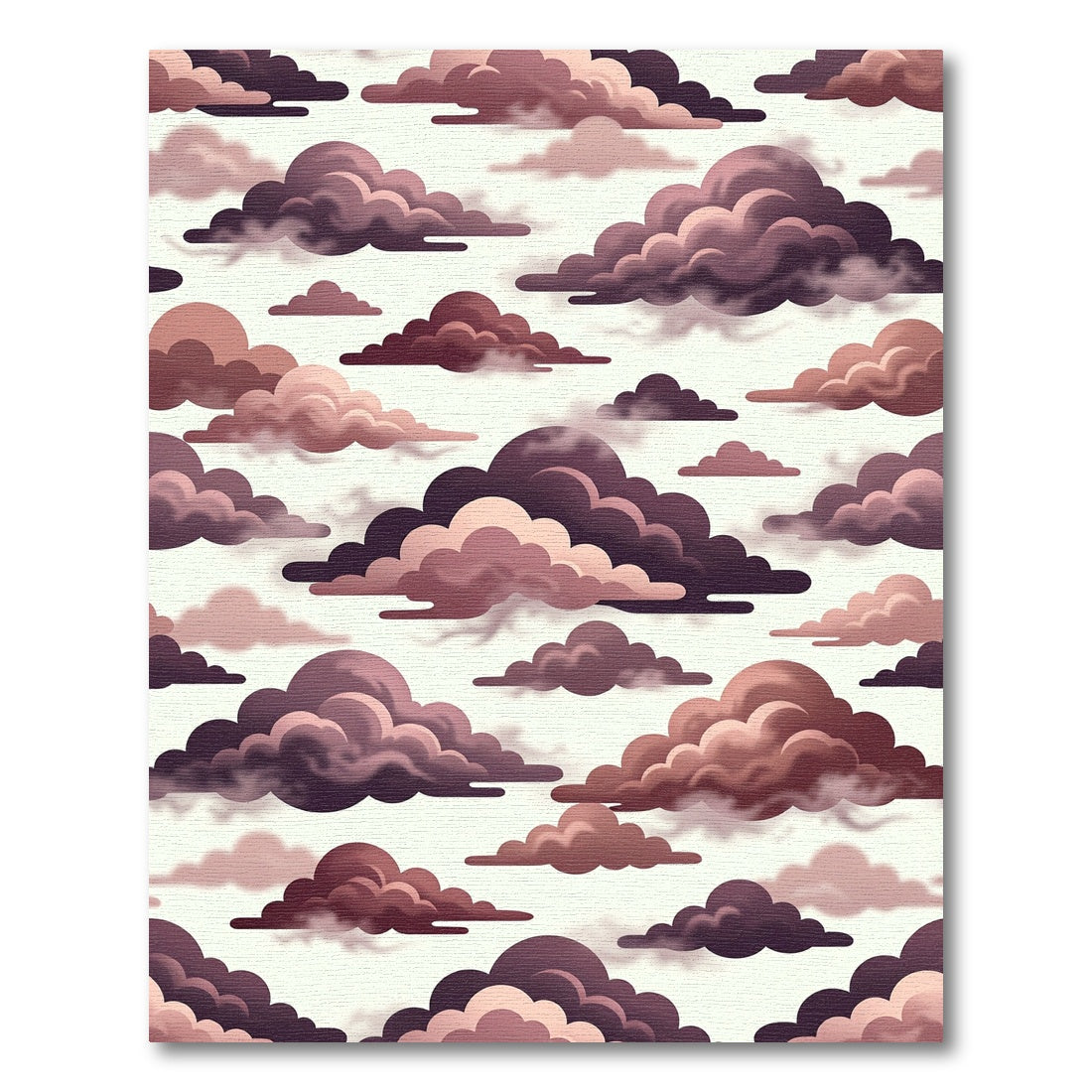 Dreamy Cloudscape Of Pink And Plum Rug