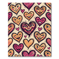 Joyful Hearts With Grinning Faces Rug