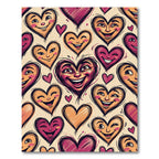 Joyful Hearts With Grinning Faces Rug