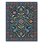 Ornate Paisley Floral Lattice Rug