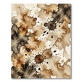 Earthy Brown Splatter Bursting Watercolor Rug