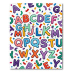 Playful Colorful Alphabet Letter Confetti Illustration Rug