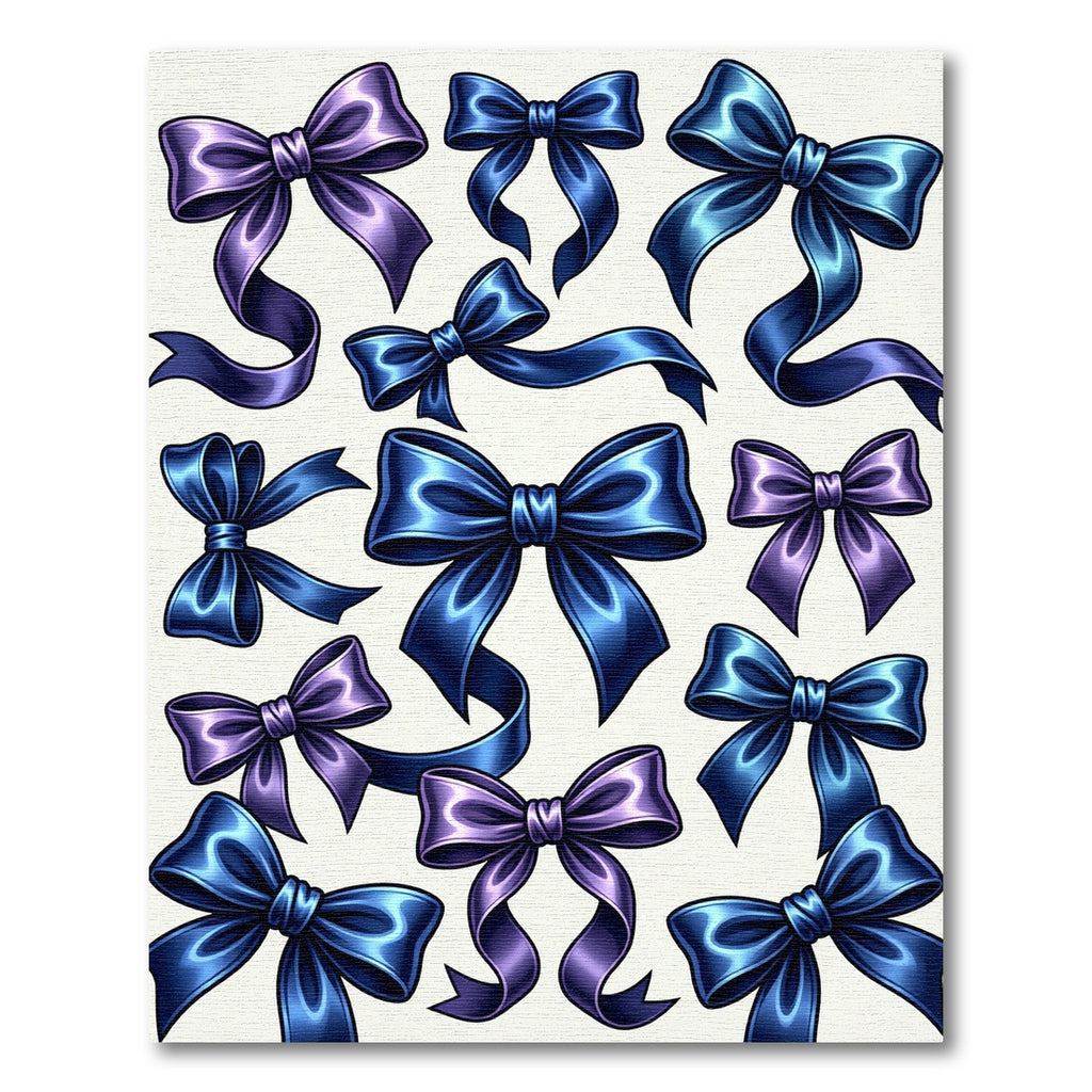 Luminous Radiant Satin Ribbon Bows Rug