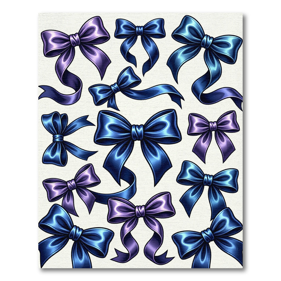 Luminous Radiant Satin Ribbon Bows Rug