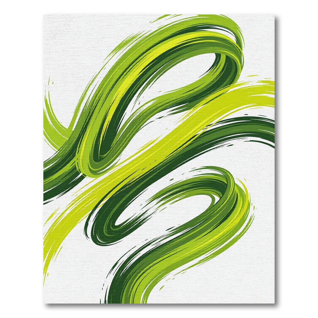 Dynamic Verdant Swirl Abstract Art Rug