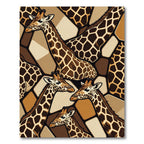 Abstract Giraffe Skin Geometric Animal Rug