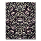 Elegant Plum Floral Damask Rug