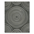 Modern Monochrome Circular Vortex Area Rug