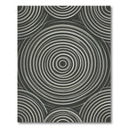 Modern Monochrome Circular Vortex Area Rug