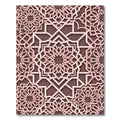 Blush Pink Linked Geometric Mandala Rug