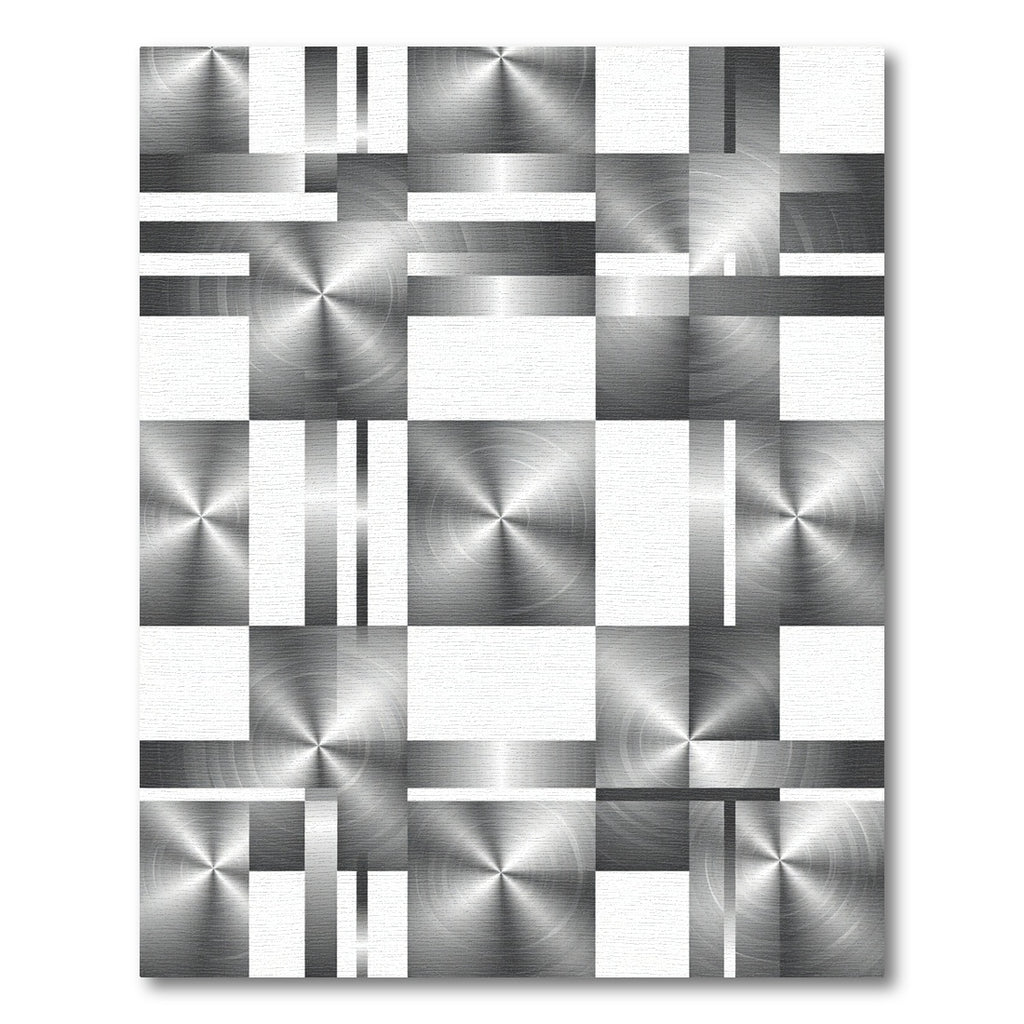 Metallic Circular Mosaic Composition Rug