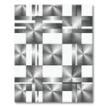 Metallic Circular Mosaic Composition Rug