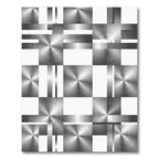 Metallic Circular Mosaic Composition Rug