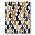 Midnight and Tan Minimalist Forest Tree Rug