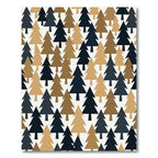 Midnight and Tan Minimalist Forest Tree Rug