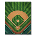 Graphic Baseball Diamond Field Art Rug