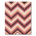 Warm Earthy Tone Chevron Zigzag Rug