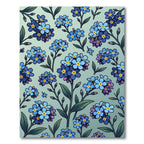 Charming Blue Forget-Me-Not Botanical Garden Rug