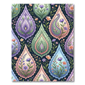 Whimsical Floral Paisley Teardrop Tapestry Rug