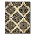 Black Golden Sunburst Ethnic Rug