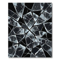Modern Monochromatic Shattered Geometric Art Rug