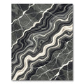 Modern Abstract Monochrome Liquid Marble Rug