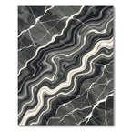 Modern Abstract Monochrome Liquid Marble Rug