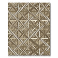 Geometric Taupe Lattice Intersecting Lines Rug