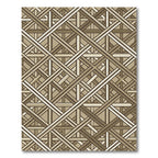 Geometric Taupe Lattice Intersecting Lines Rug