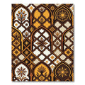 Elegant Golden Arch Floral Tile Rug