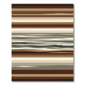Earthy Horizontal Striped Layered Abstract Rug