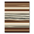 Earthy Horizontal Striped Layered Abstract Rug