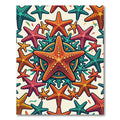 Vibrant Coastal Vibrant Starfish Mandala Rug