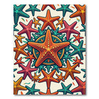 Vibrant Coastal Vibrant Starfish Mandala Rug