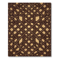 Bronze Geometric Interlocking Lattice Weave Rug