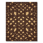 Bronze Geometric Interlocking Lattice Weave Rug