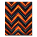 Vibrant Orange Fire Chevron Zigzag Rug