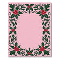 Crimson Poinsettia Holly Flourish Rug