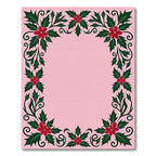Crimson Poinsettia Holly Flourish Rug