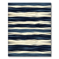 Modern Navy and Cream Abstract Horizon Rug