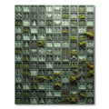 Sage Green Botanical Forest Grid Rug