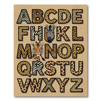 Playful Animal Alphabet Safari Kids Rug