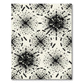Black White Speckled Starburst Rug