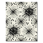 Black White Speckled Starburst Rug